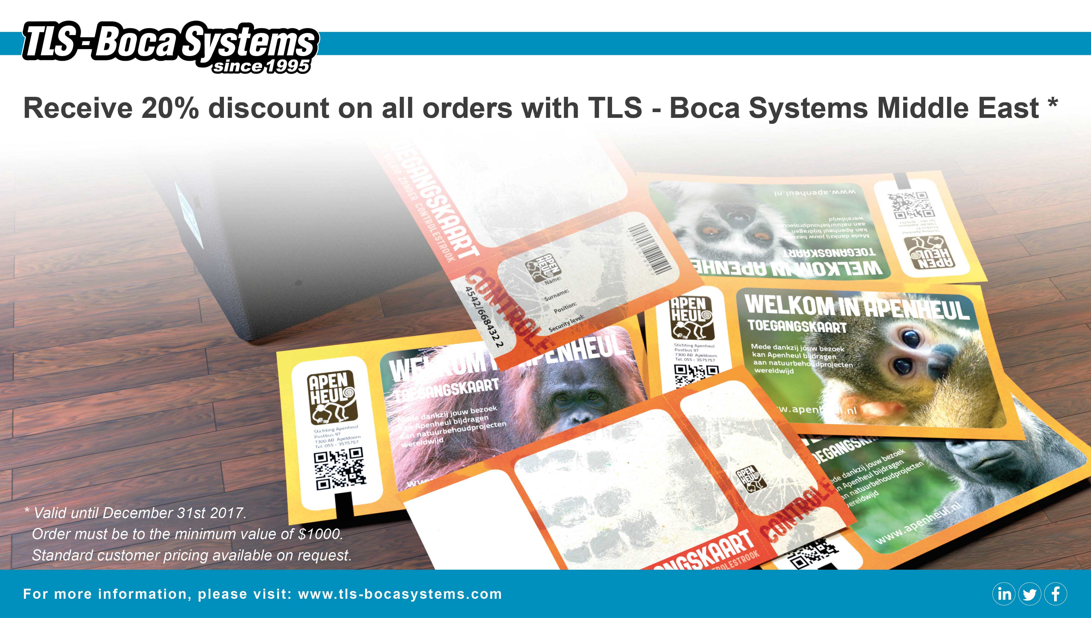 discount on all orders with TLS - Boca Systems Middle East
