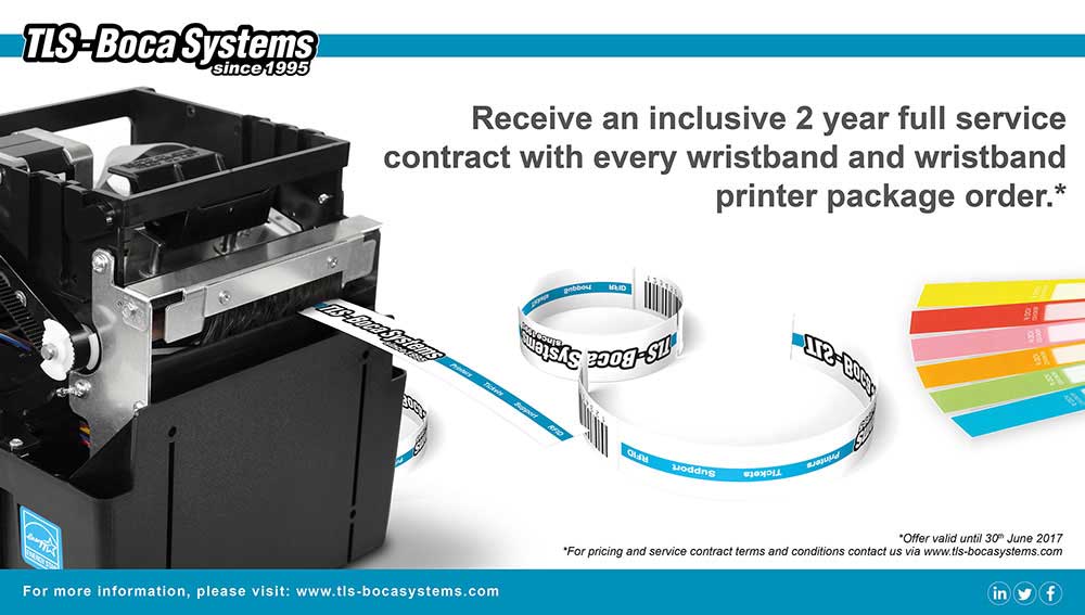 Receive an inclusive 2 year full service contract with every wristband and wristband printer package order.
